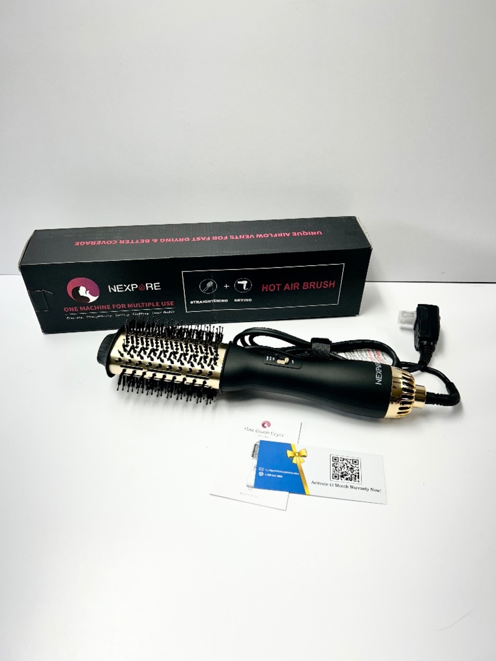 Nexpore Hot air Brush SM-5368 Straightening Drying Curling Fluffing